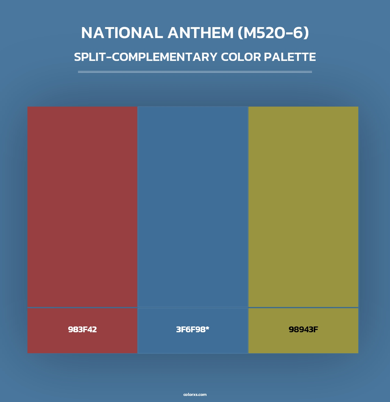 National Anthem (M520-6) - Split-Complementary Color Palette