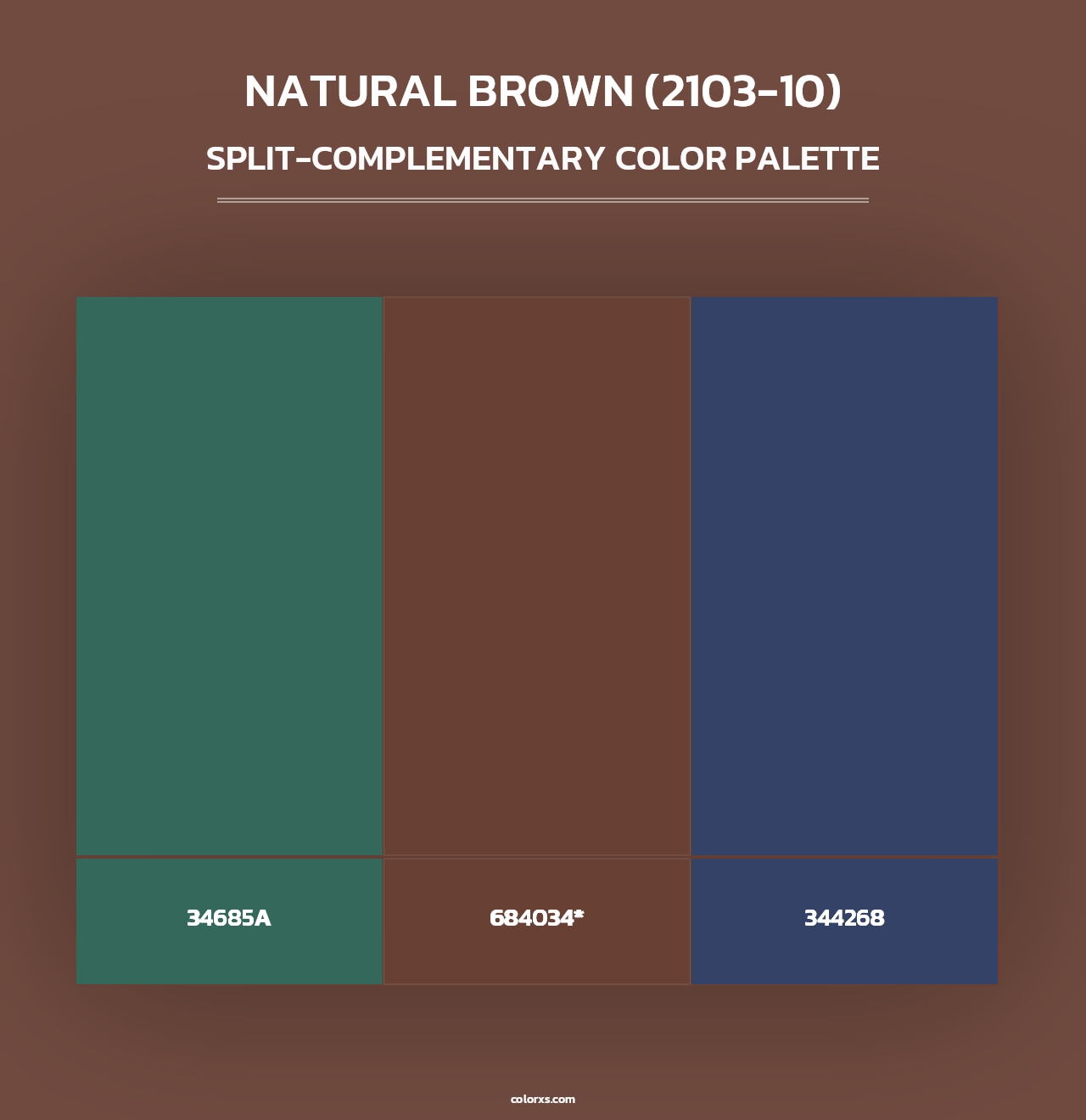 Natural Brown (2103-10) - Split-Complementary Color Palette
