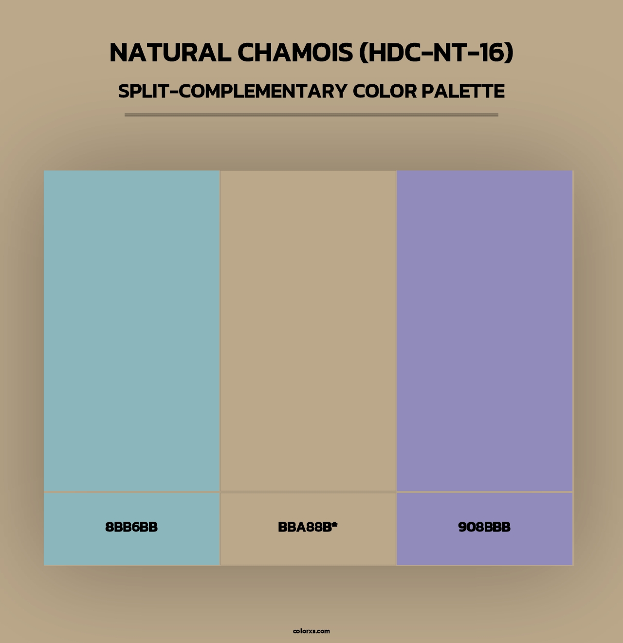 Natural Chamois (HDC-NT-16) - Split-Complementary Color Palette