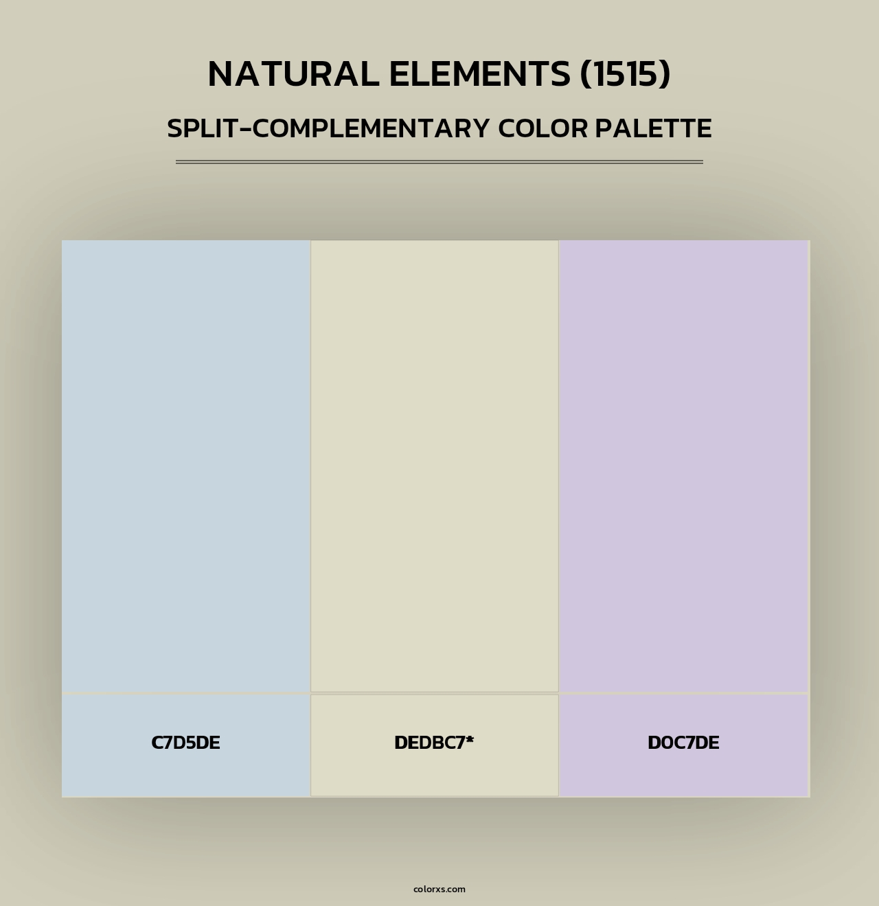 Natural Elements (1515) - Split-Complementary Color Palette