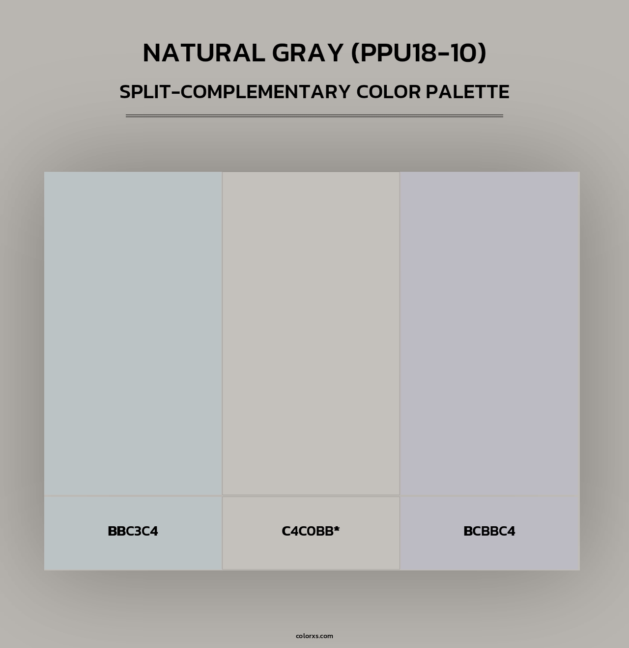 Natural Gray (PPU18-10) - Split-Complementary Color Palette