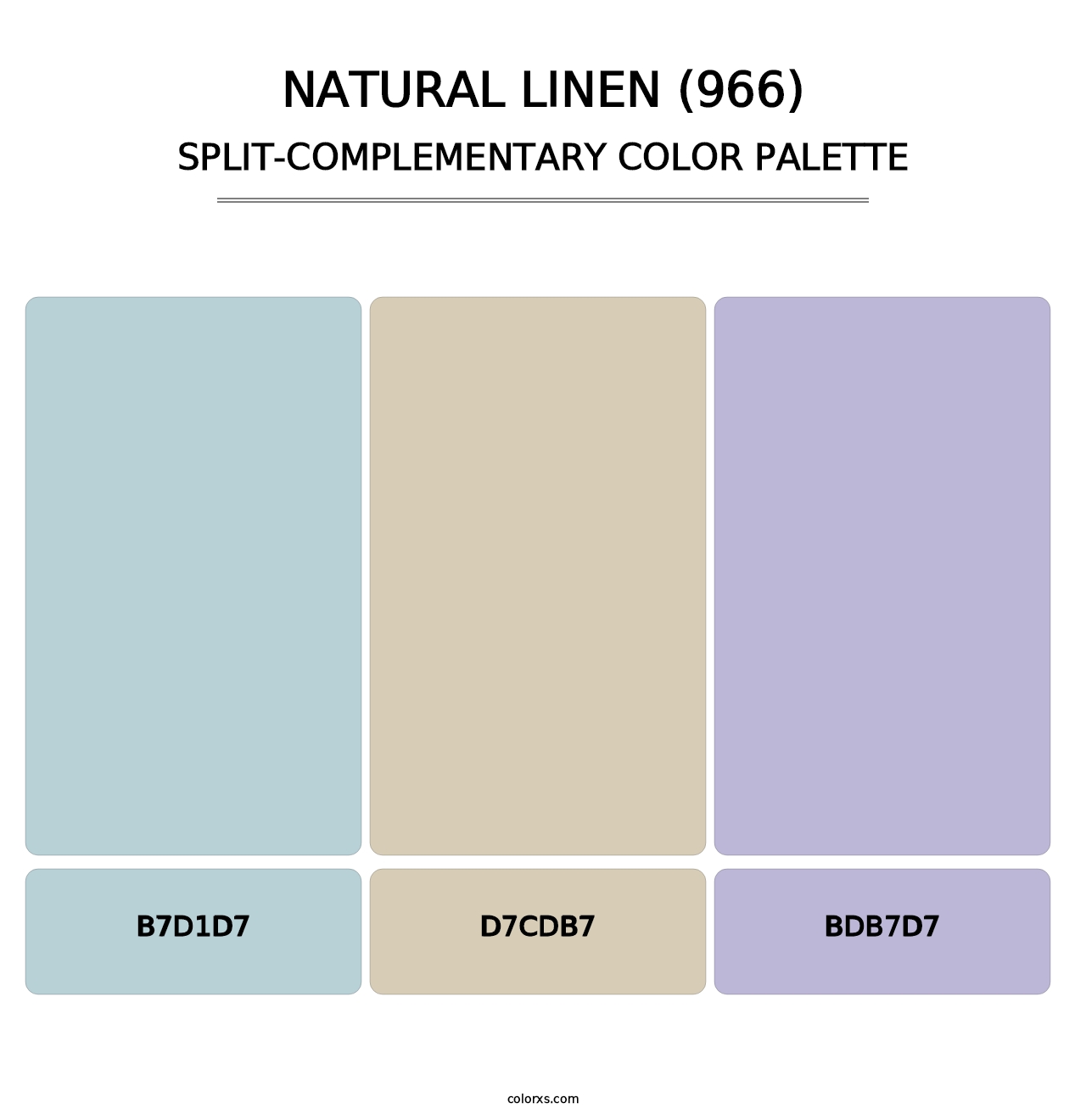 Natural Linen (966) - Split-Complementary Color Palette