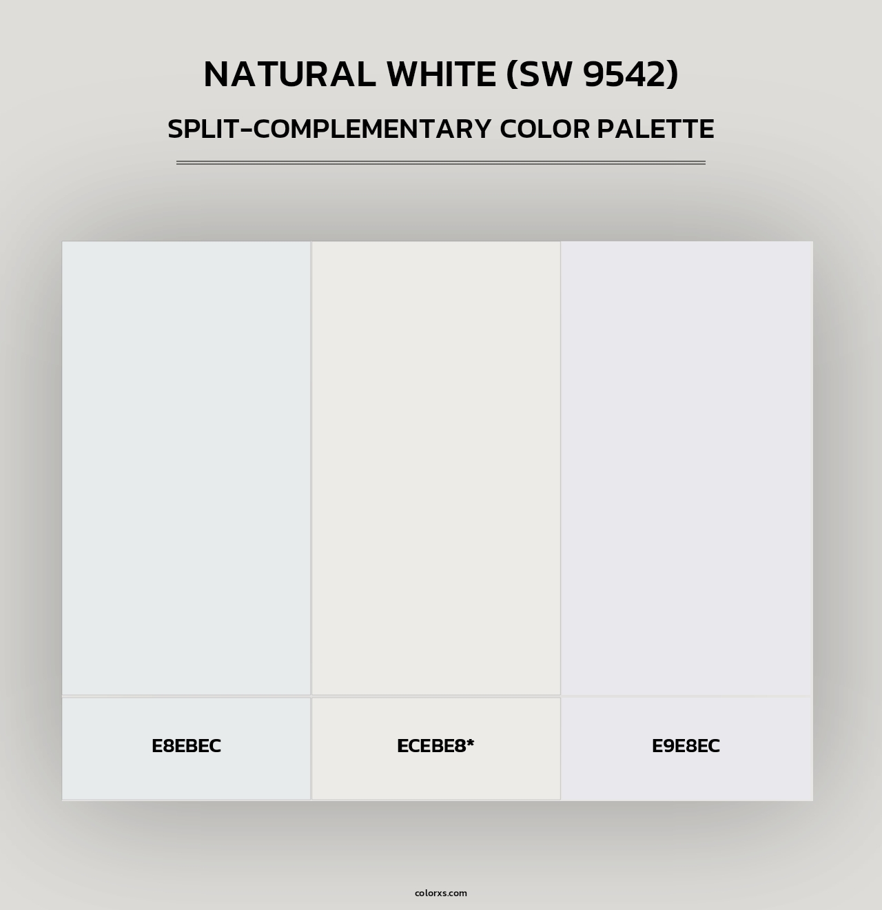 Natural White (SW 9542) - Split-Complementary Color Palette