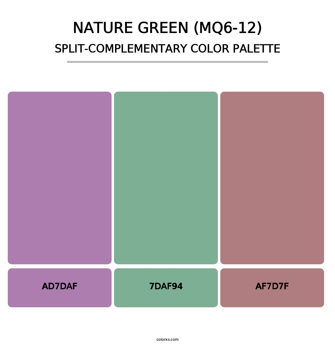 Nature Green (MQ6-12) - Split-Complementary Color Palette