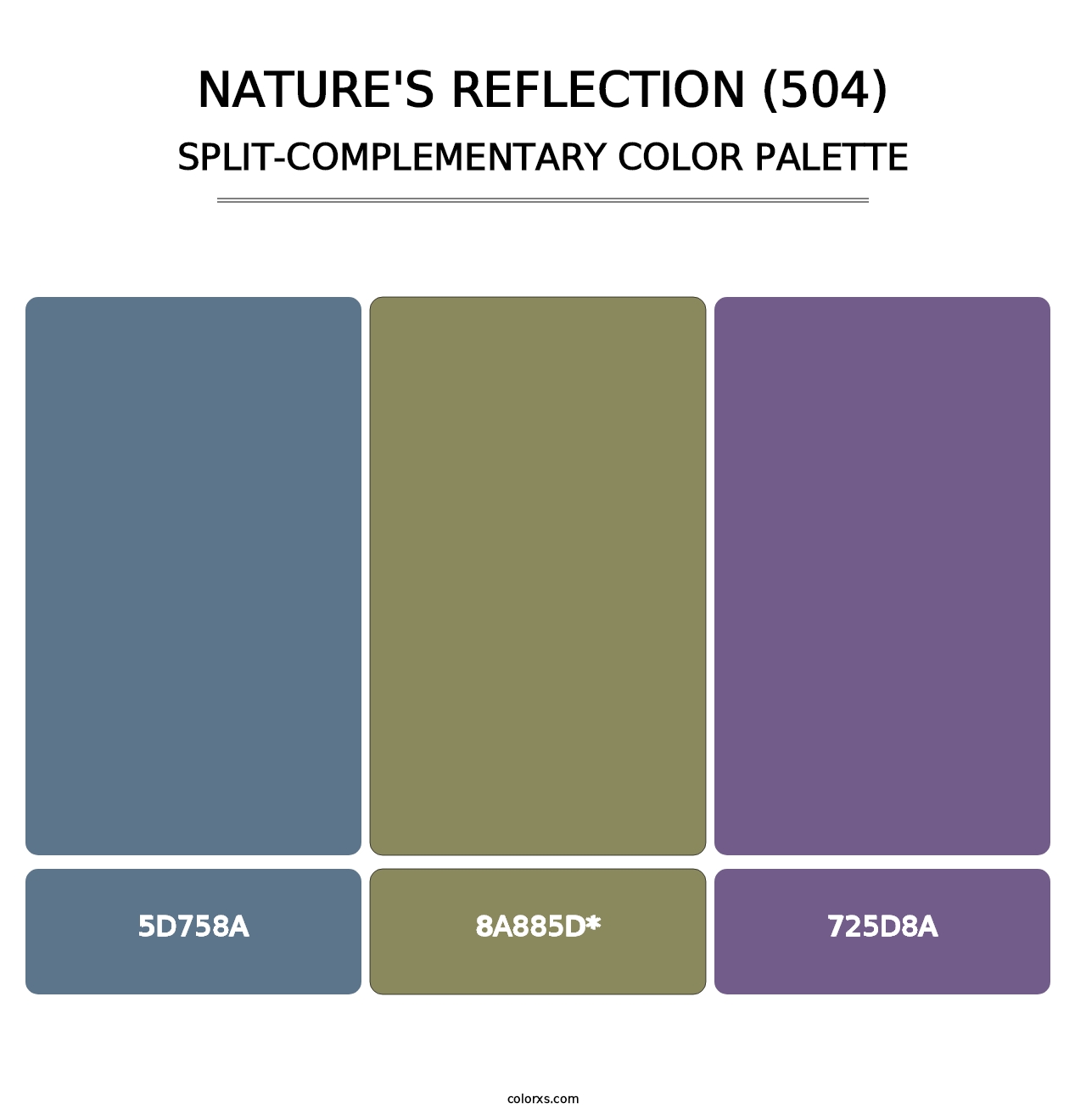 Nature's Reflection (504) - Split-Complementary Color Palette