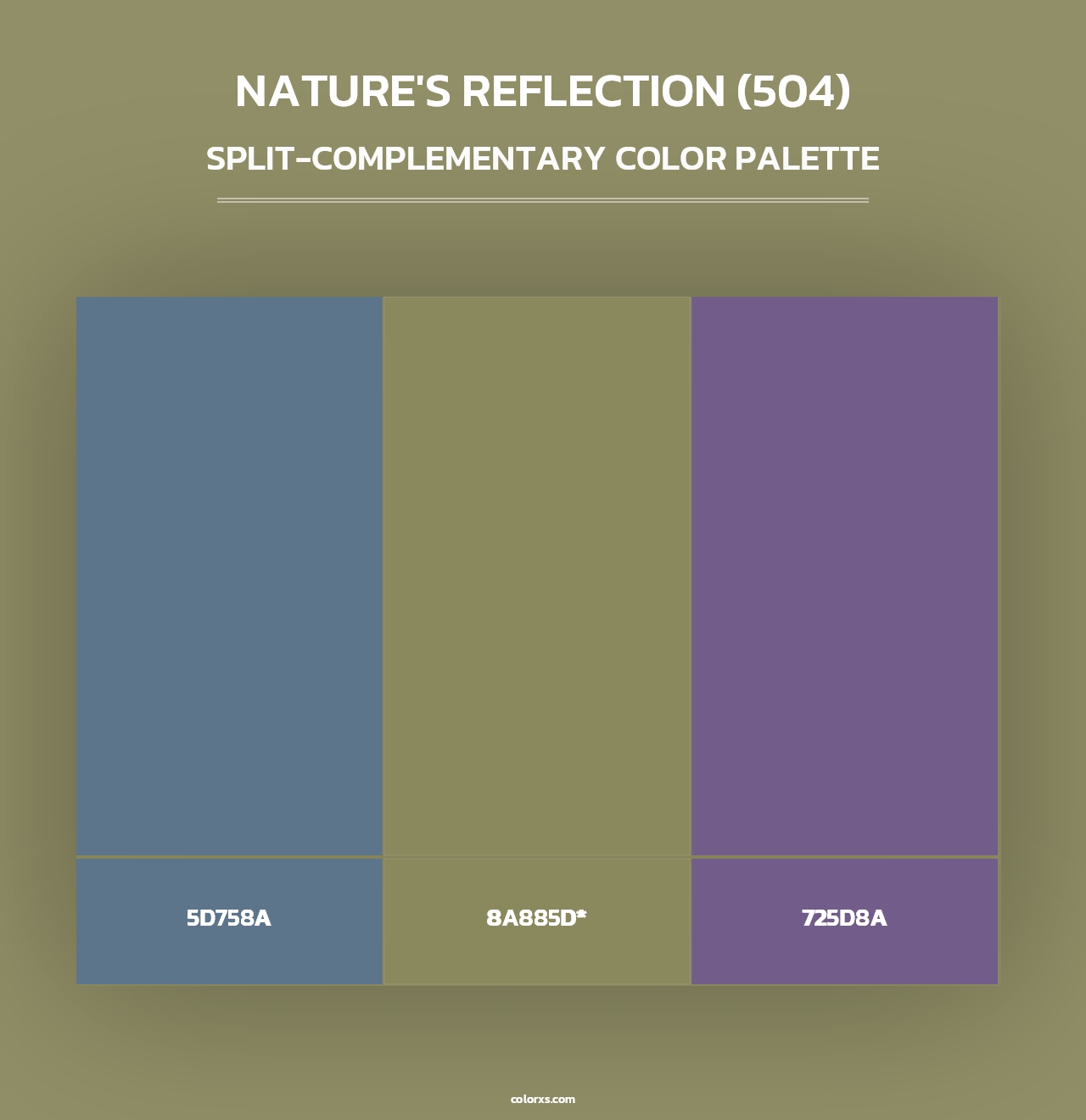 Nature's Reflection (504) - Split-Complementary Color Palette