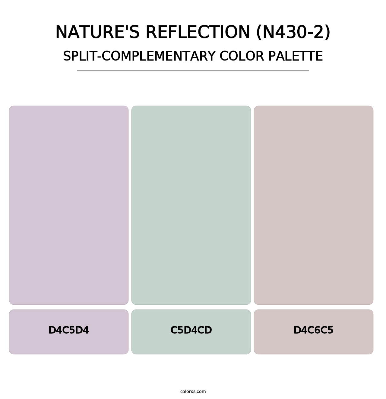 Nature'S Reflection (N430-2) - Split-Complementary Color Palette