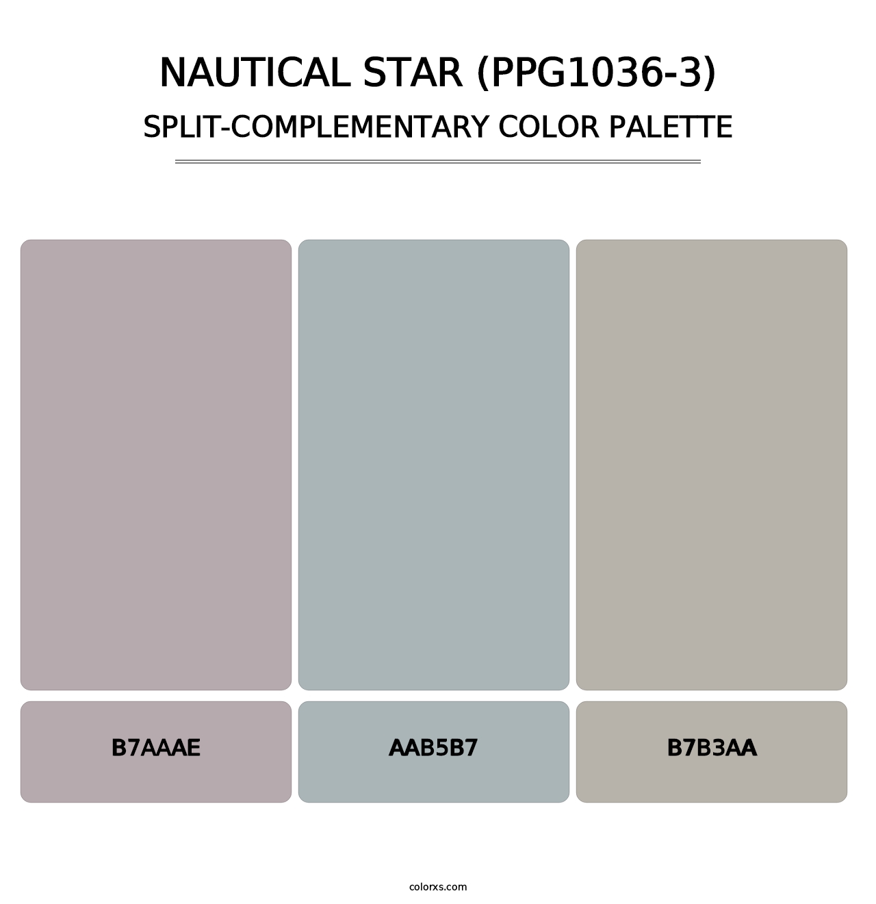 Nautical Star (PPG1036-3) - Split-Complementary Color Palette