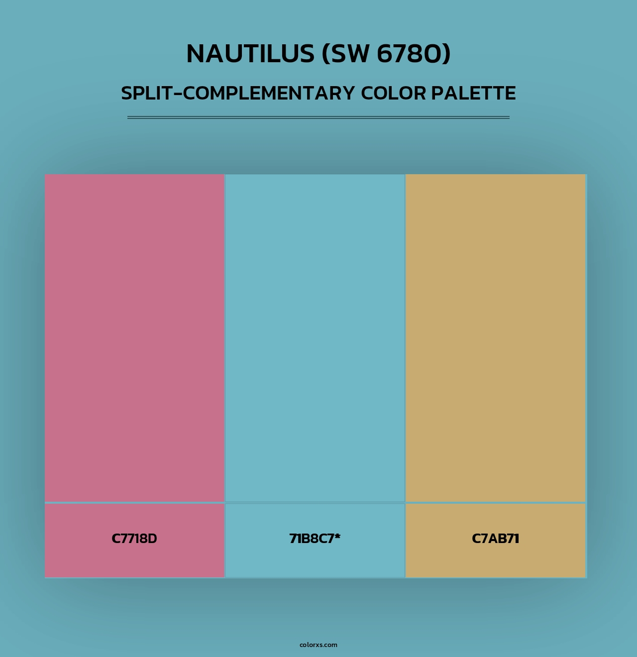 Nautilus (SW 6780) - Split-Complementary Color Palette
