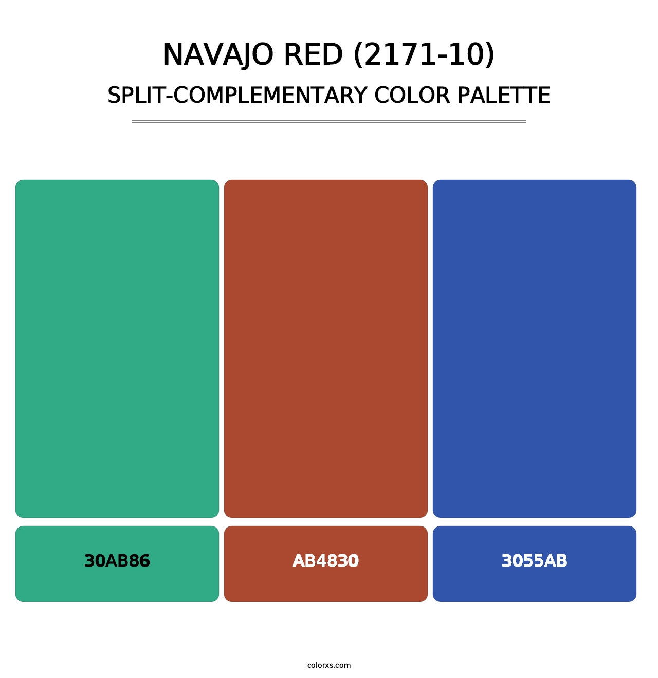 Navajo Red (2171-10) - Split-Complementary Color Palette