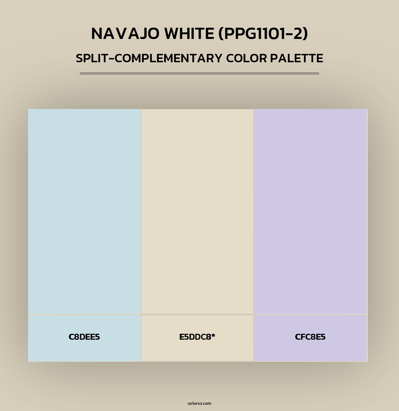 Navajo White (PPG1101-2) - Split-Complementary Color Palette