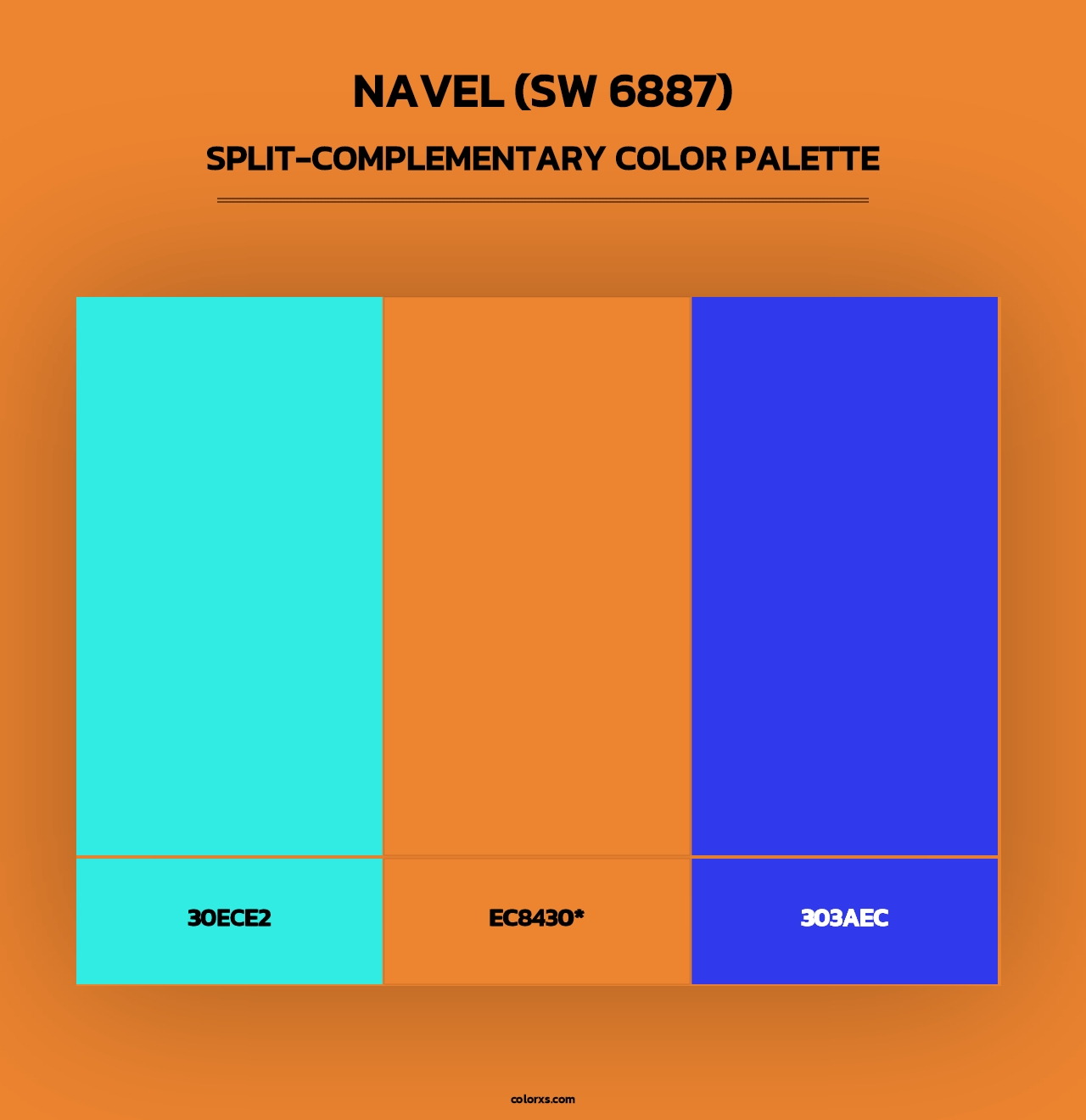 Navel (SW 6887) - Split-Complementary Color Palette