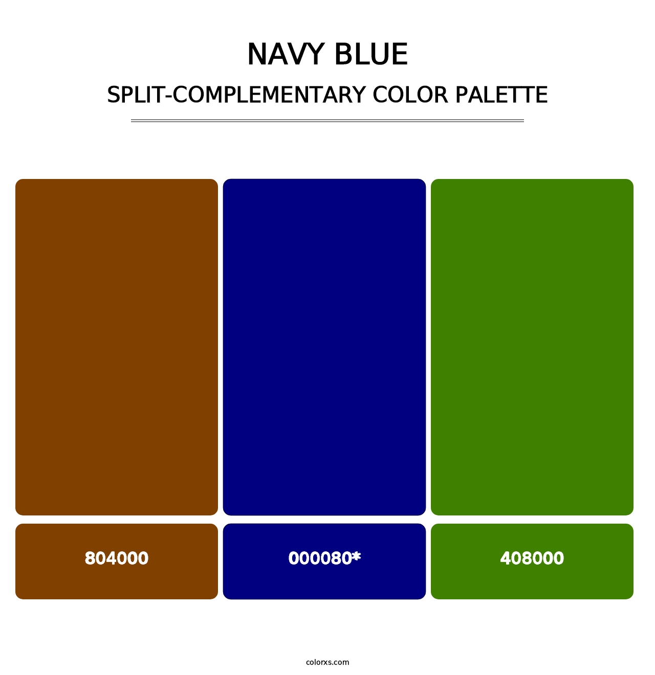 Navy Blue - Split-Complementary Color Palette