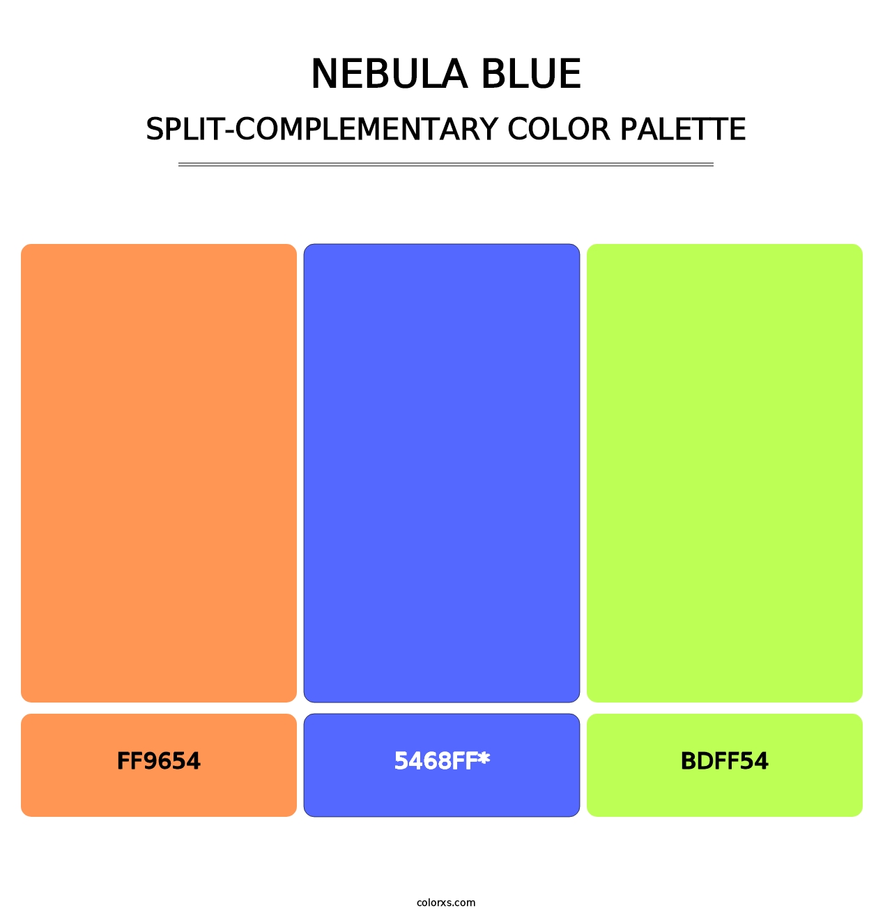 Nebula Blue - Split-Complementary Color Palette