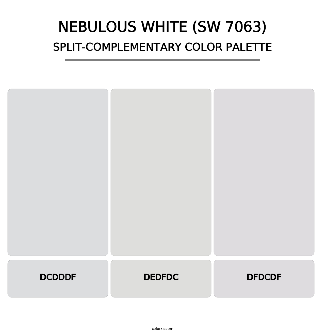 Nebulous White (SW 7063) - Split-Complementary Color Palette