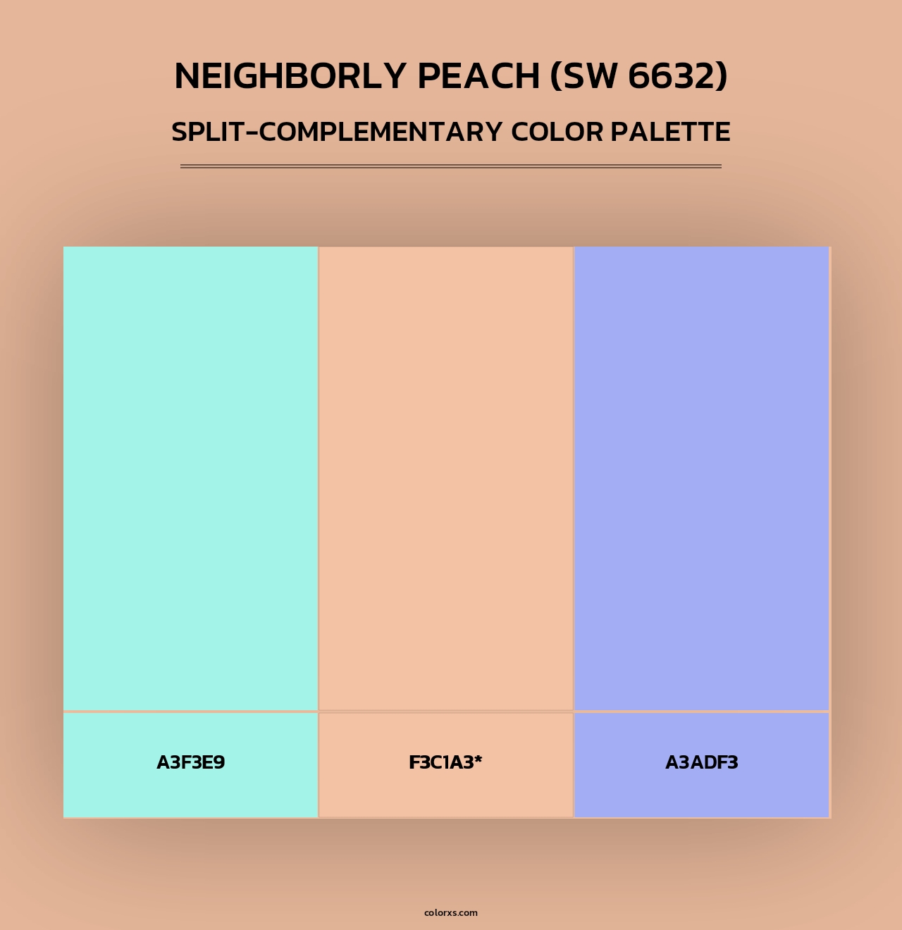 Neighborly Peach (SW 6632) - Split-Complementary Color Palette