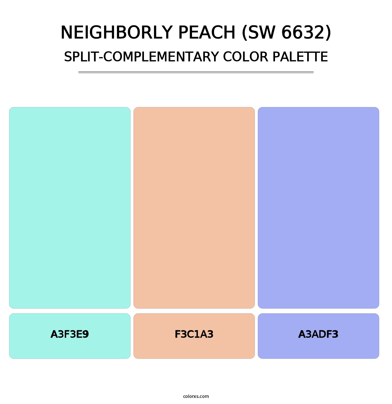 Neighborly Peach (SW 6632) - Split-Complementary Color Palette