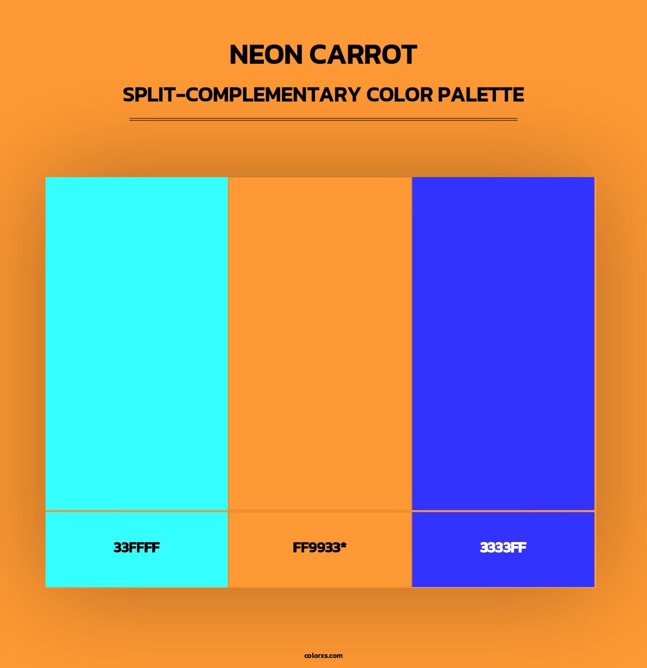 Neon Carrot - Split-Complementary Color Palette