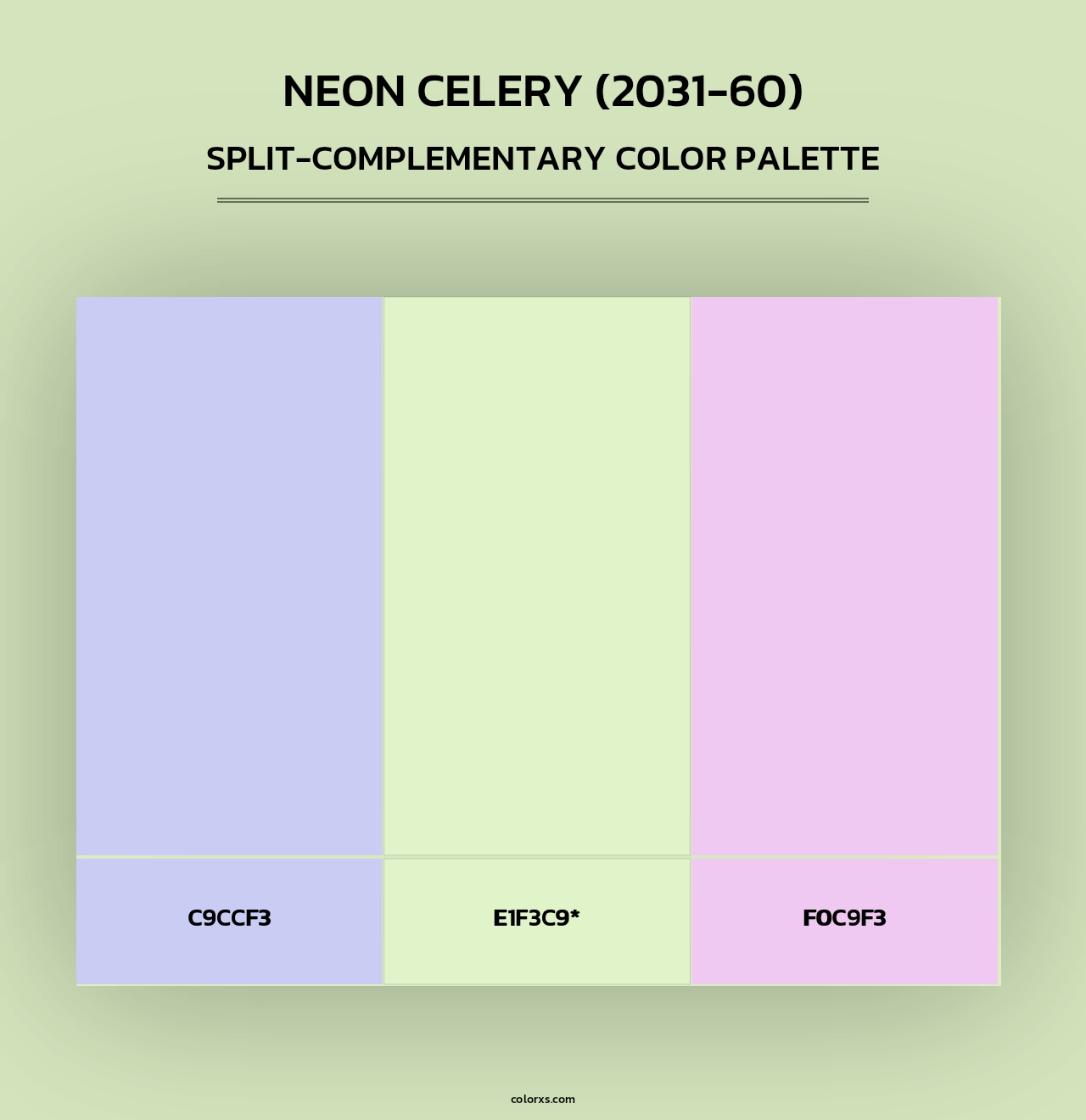 Neon Celery (2031-60) - Split-Complementary Color Palette
