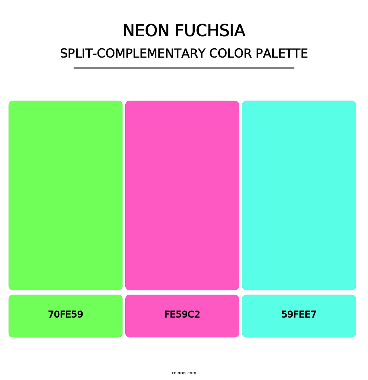 Neon Fuchsia - Split-Complementary Color Palette