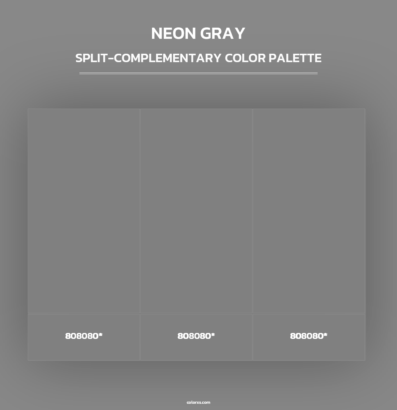 Neon Gray - Split-Complementary Color Palette