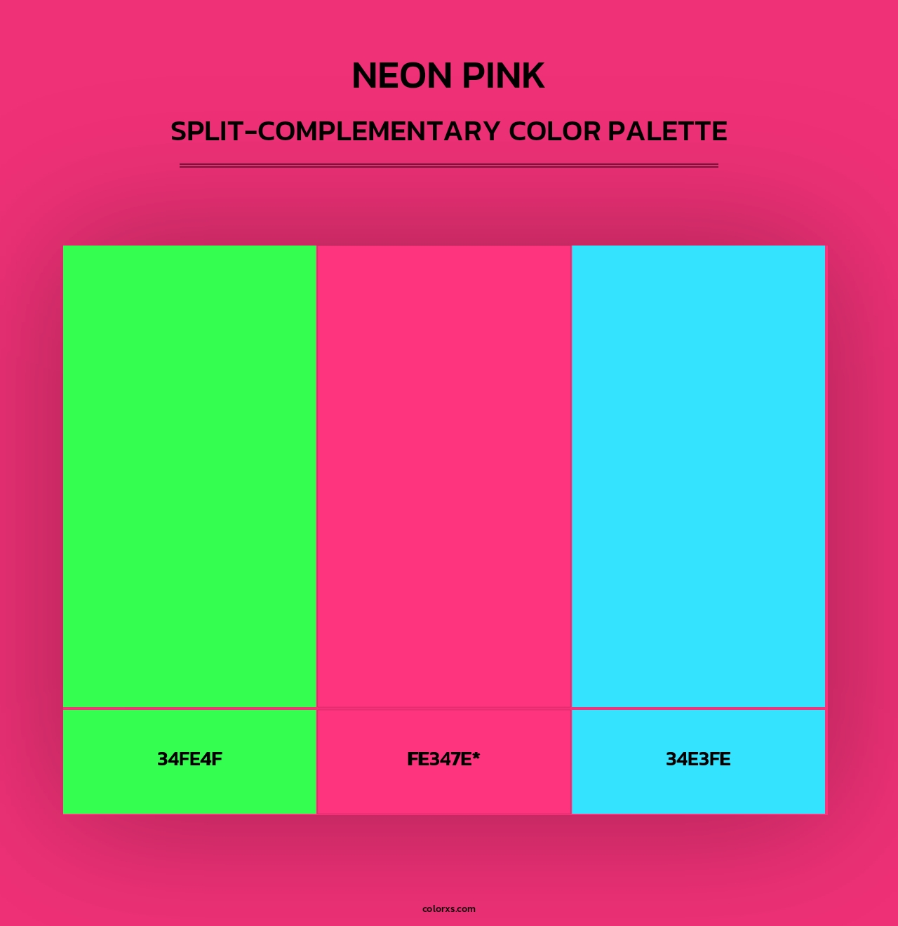 Neon Pink - Split-Complementary Color Palette