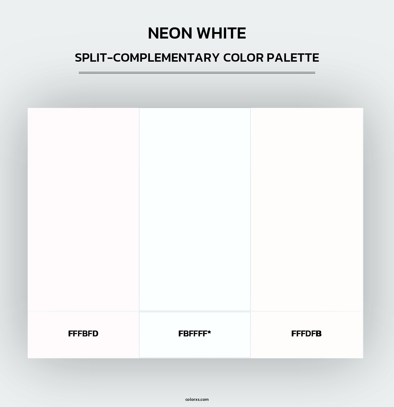 Neon White - Split-Complementary Color Palette