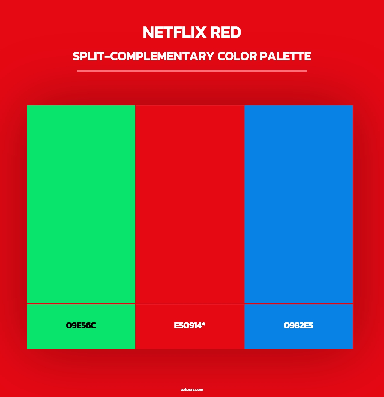 Netflix Red - Split-Complementary Color Palette