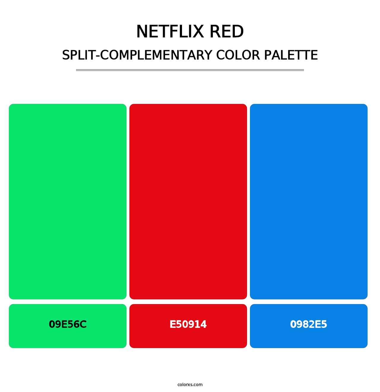 Netflix Red - Split-Complementary Color Palette