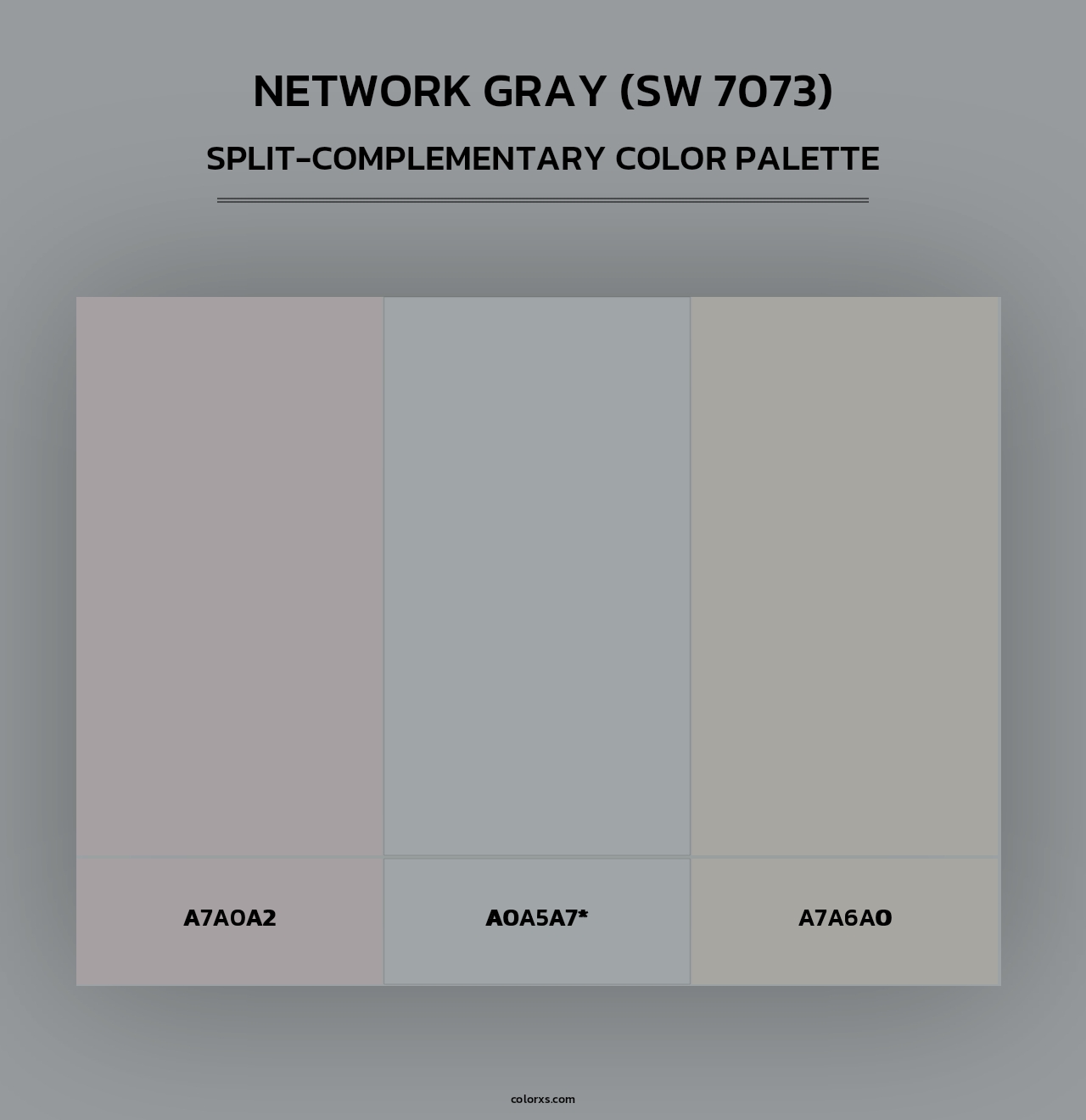 Network Gray (SW 7073) - Split-Complementary Color Palette