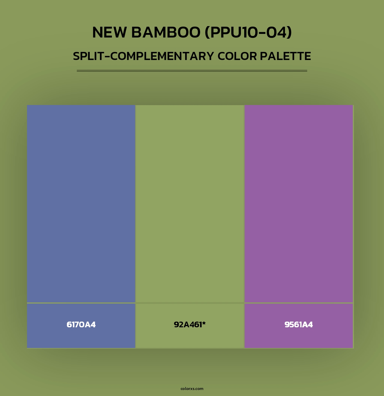 New Bamboo (PPU10-04) - Split-Complementary Color Palette