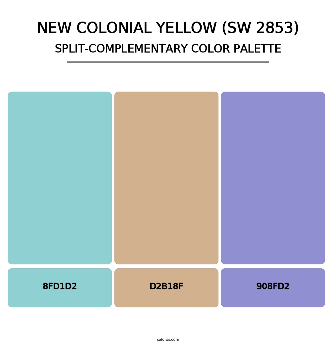 New Colonial Yellow (SW 2853) - Split-Complementary Color Palette