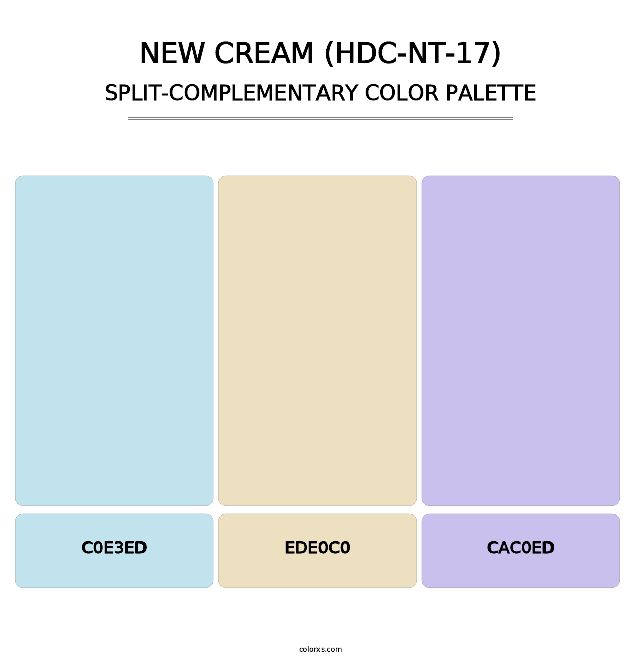 New Cream (HDC-NT-17) - Split-Complementary Color Palette