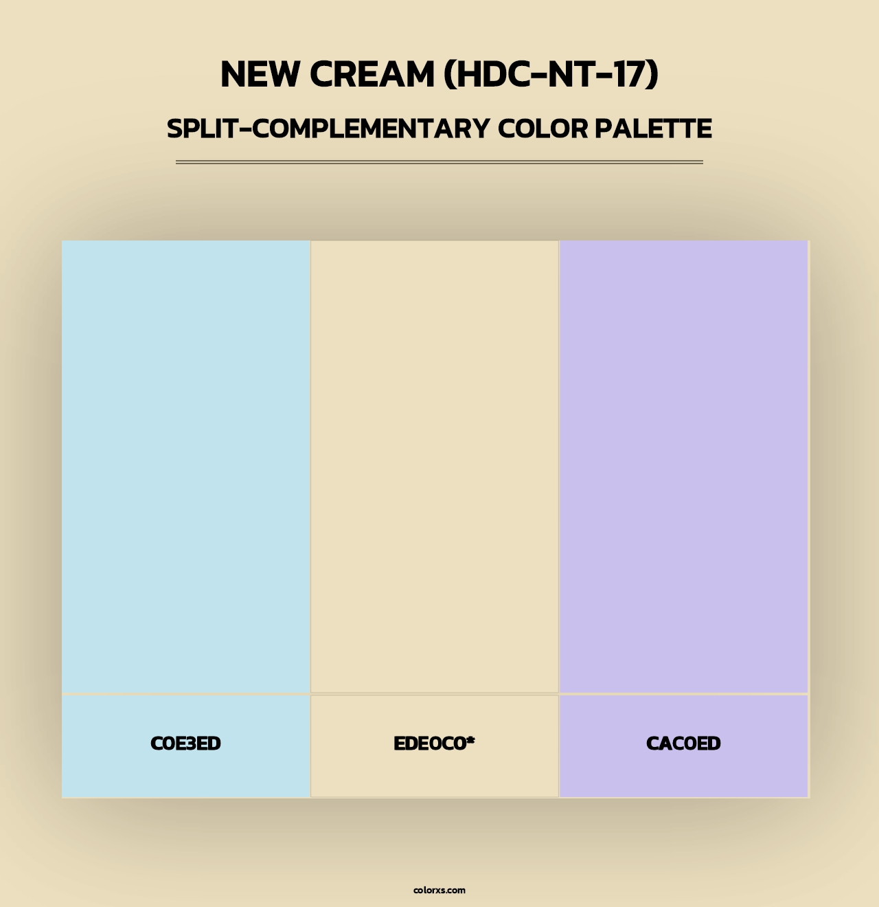 New Cream (HDC-NT-17) - Split-Complementary Color Palette