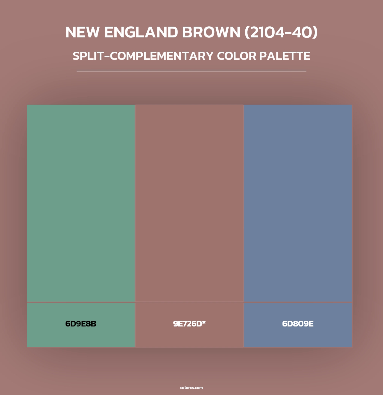 New England Brown (2104-40) - Split-Complementary Color Palette