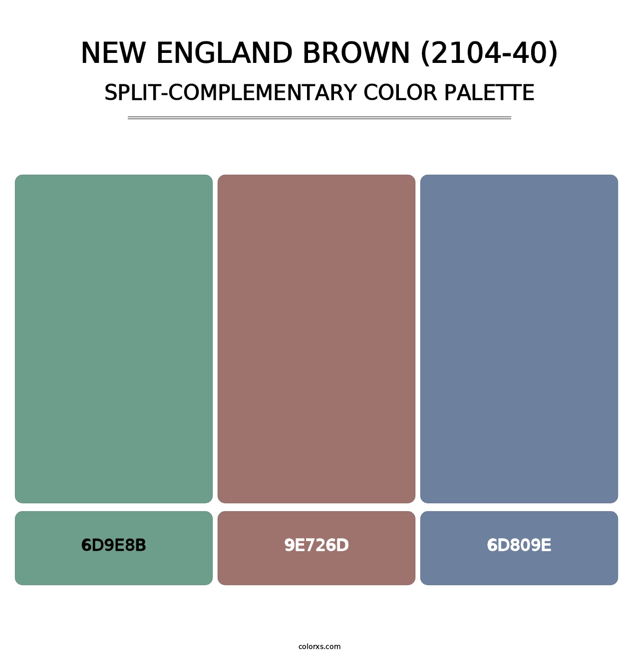 New England Brown (2104-40) - Split-Complementary Color Palette