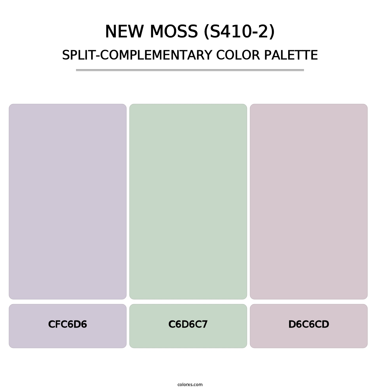 New Moss (S410-2) - Split-Complementary Color Palette