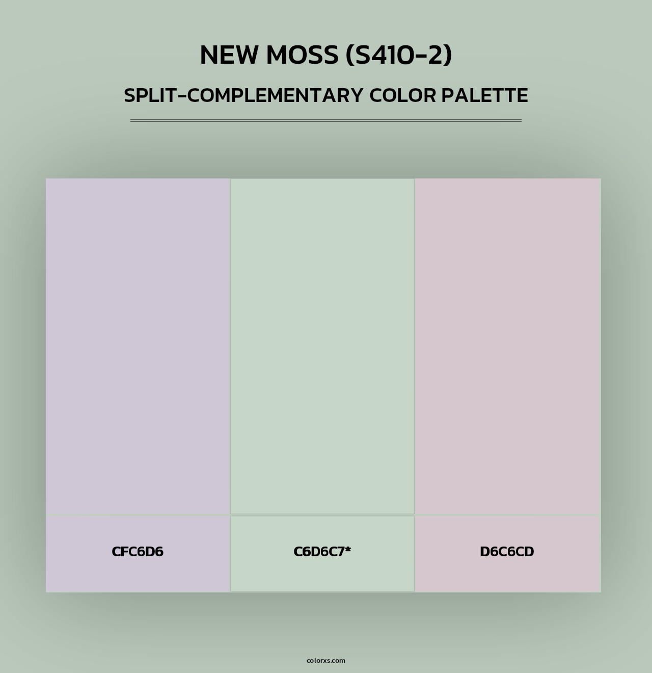 New Moss (S410-2) - Split-Complementary Color Palette