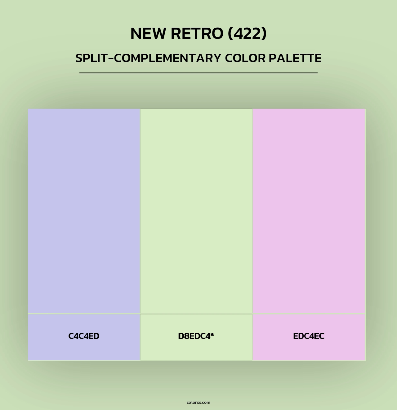 New Retro (422) - Split-Complementary Color Palette