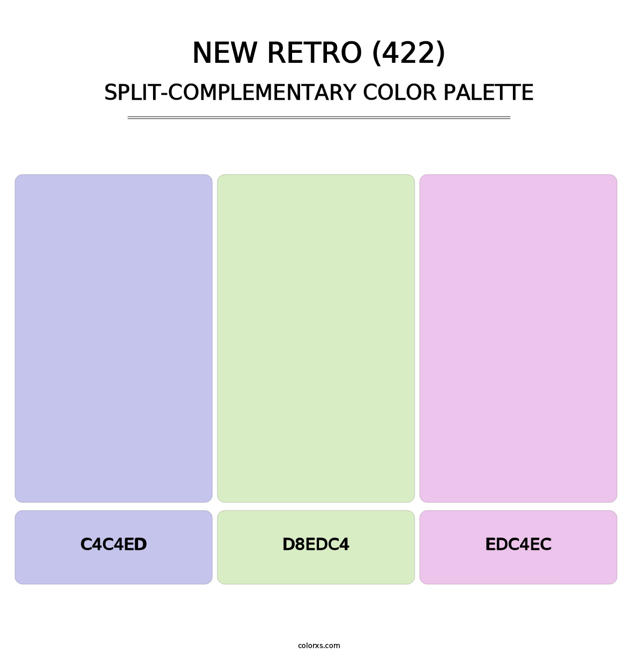 New Retro (422) - Split-Complementary Color Palette