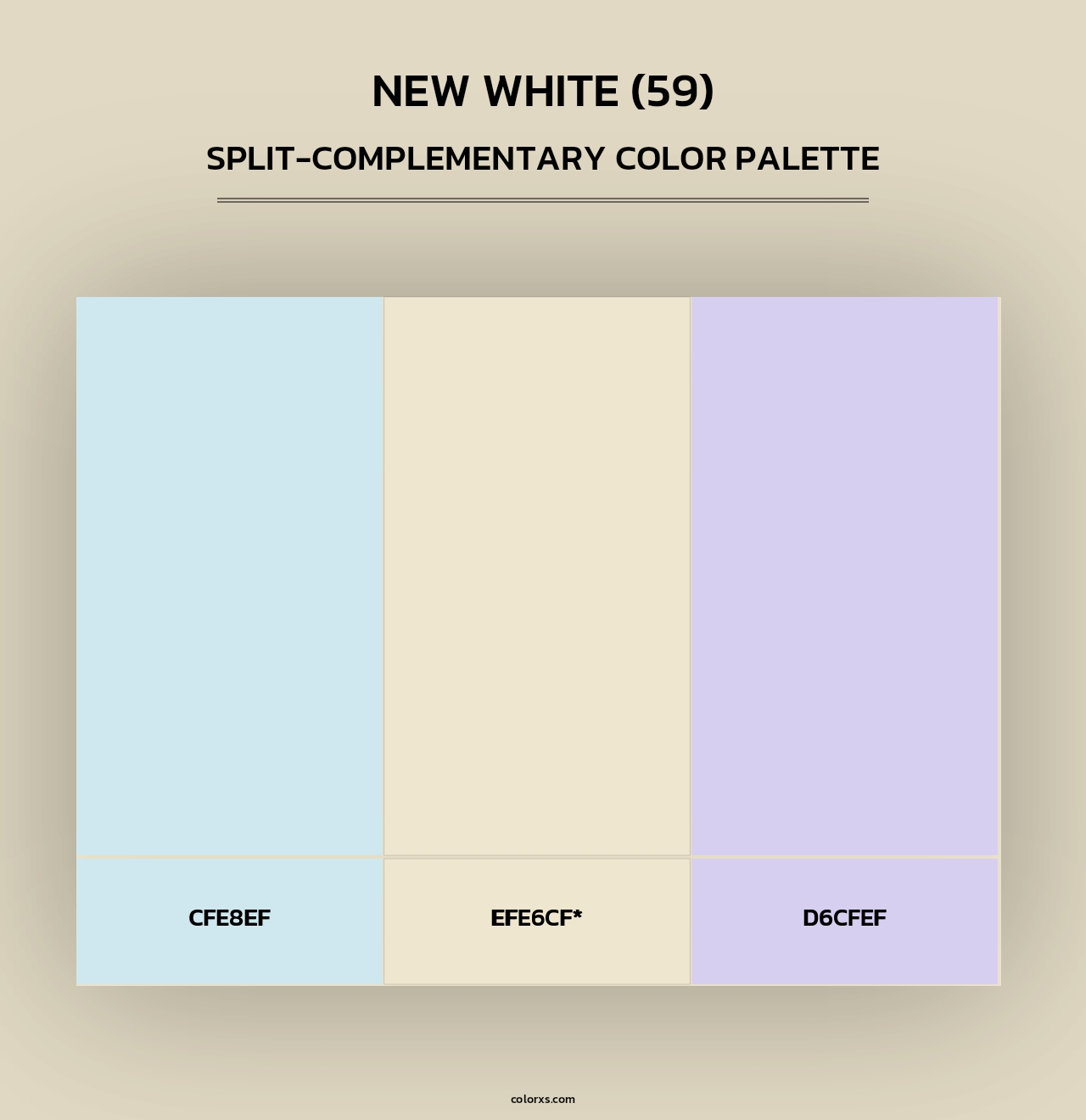 New White (59) - Split-Complementary Color Palette