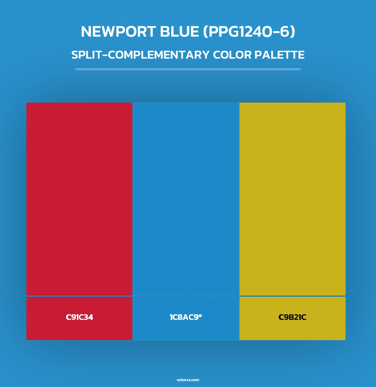 Newport Blue (PPG1240-6) - Split-Complementary Color Palette