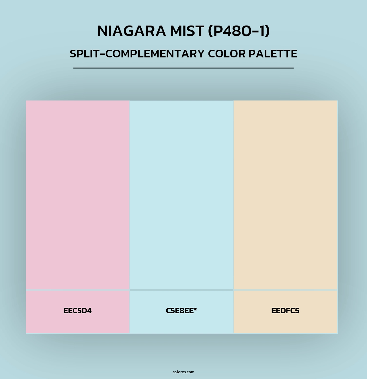 Niagara Mist (P480-1) - Split-Complementary Color Palette