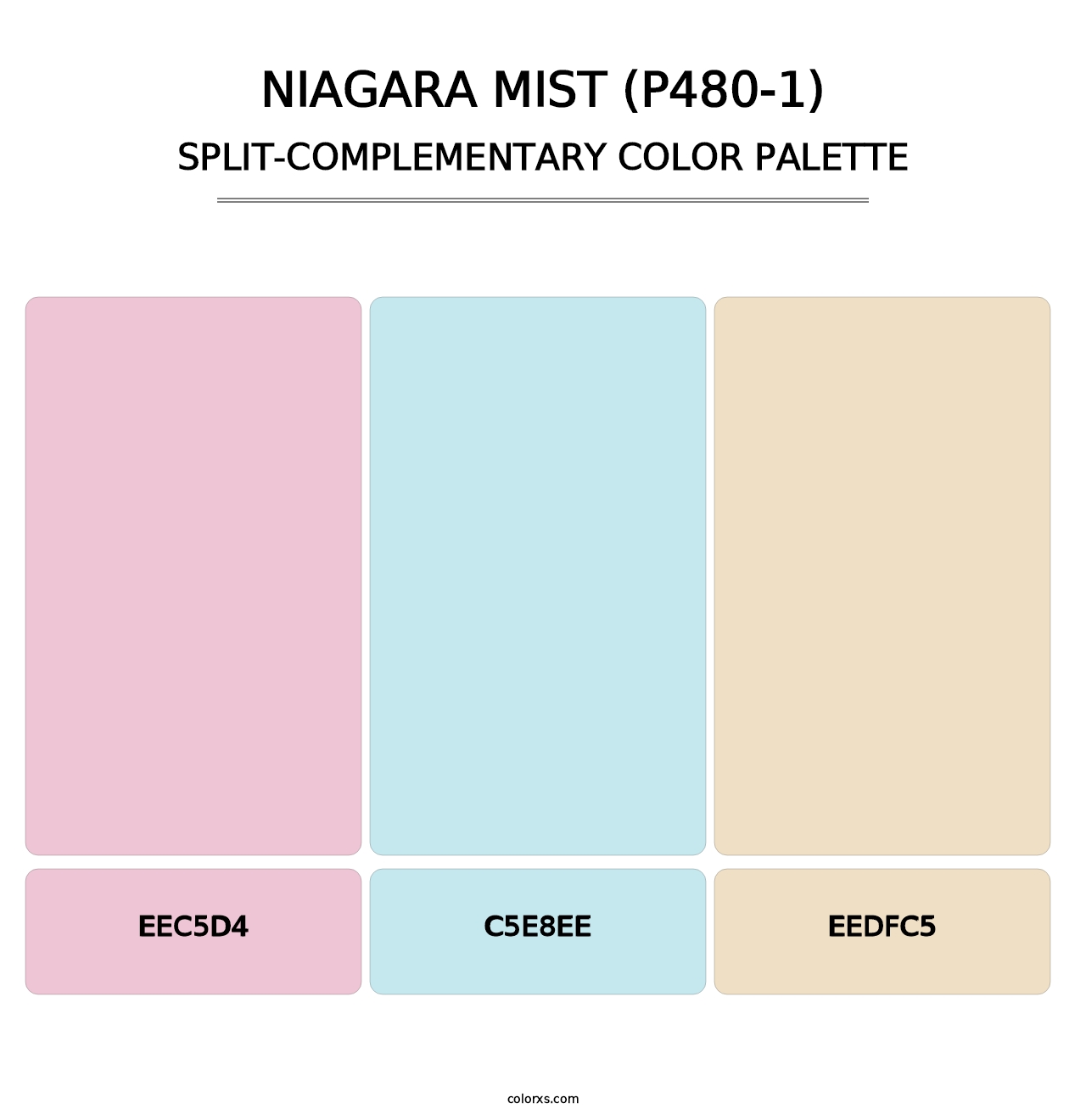 Niagara Mist (P480-1) - Split-Complementary Color Palette
