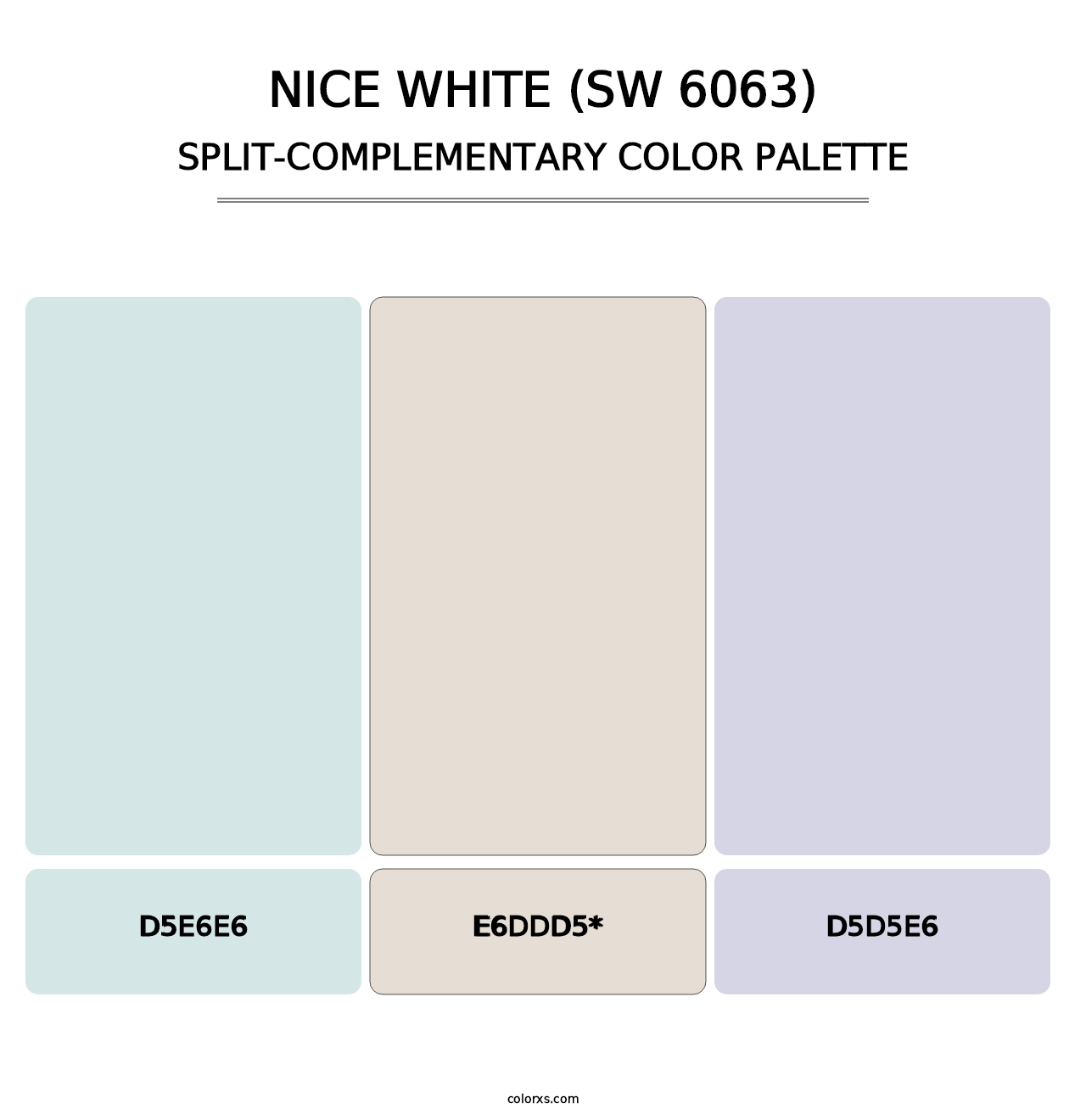 Nice White (SW 6063) - Split-Complementary Color Palette
