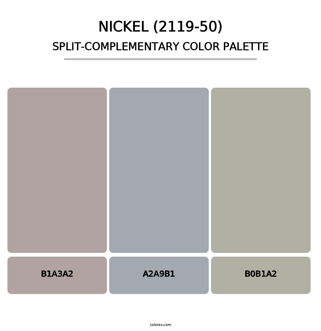 Nickel (2119-50) - Split-Complementary Color Palette