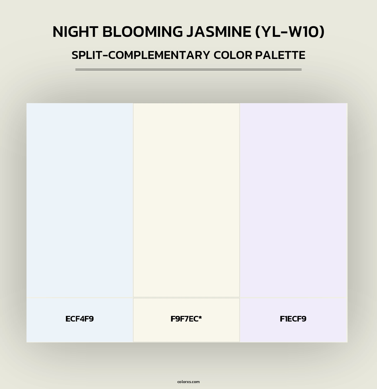 Night Blooming Jasmine (YL-W10) - Split-Complementary Color Palette