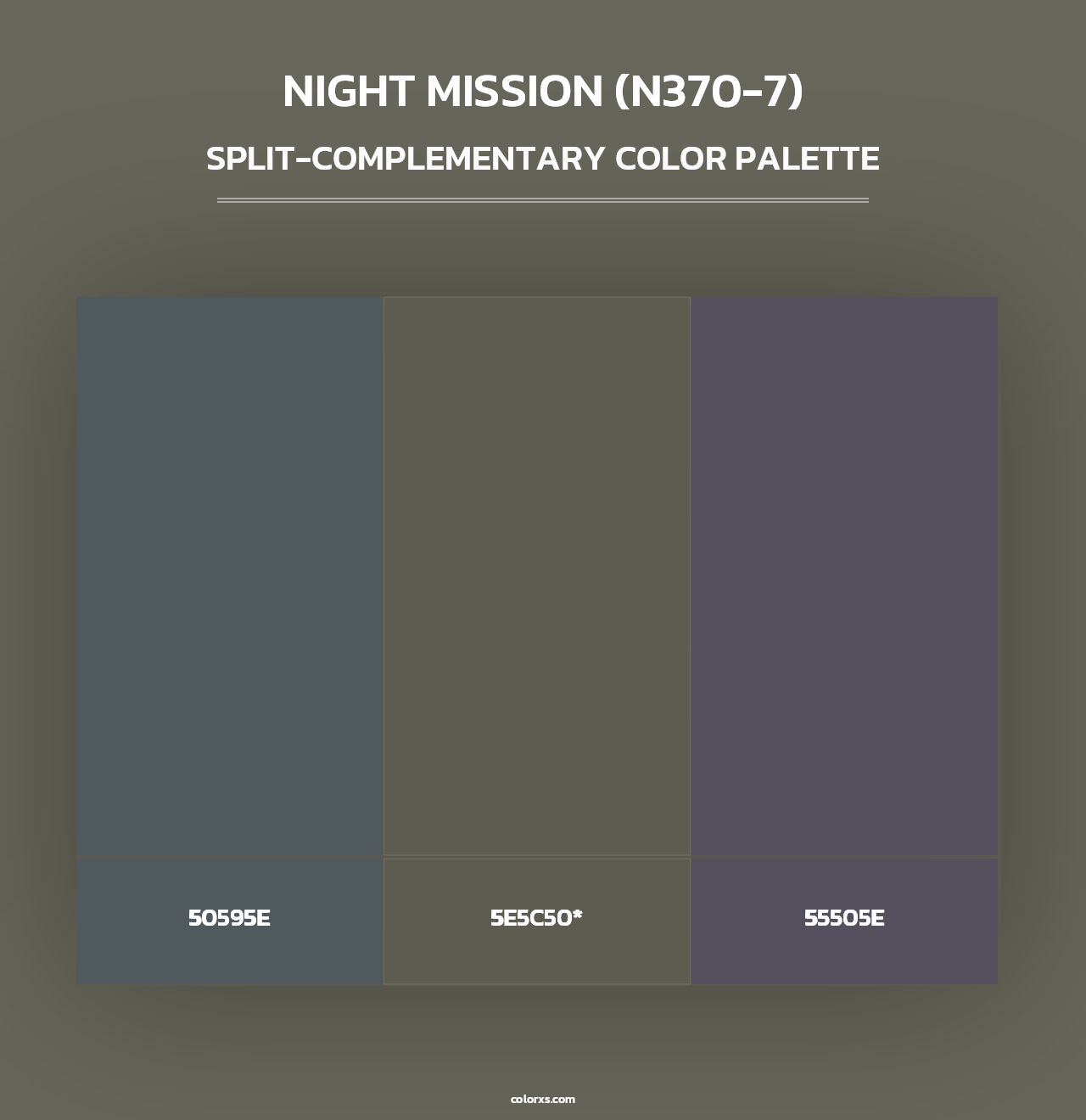 Night Mission (N370-7) - Split-Complementary Color Palette