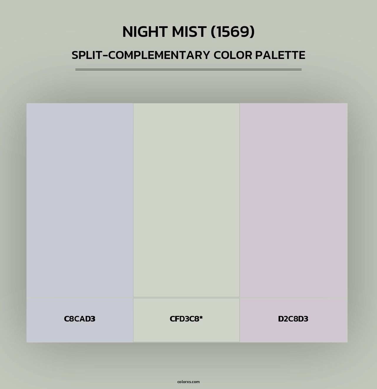Night Mist (1569) - Split-Complementary Color Palette