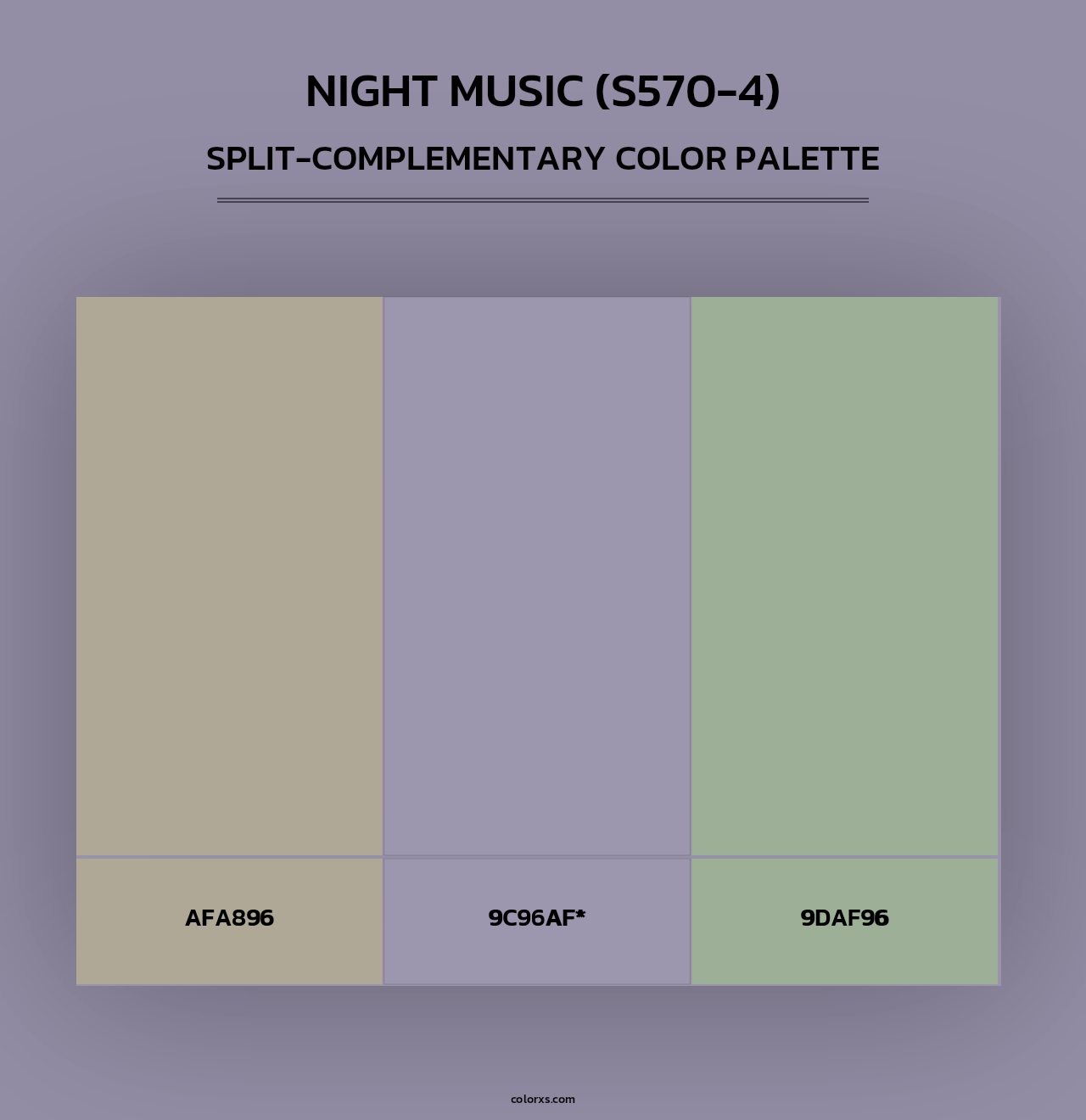 Night Music (S570-4) - Split-Complementary Color Palette